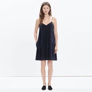 Silk trapeze cami dress